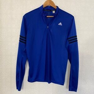 Adidas | Womens Running 1/4 zip | Large | Bright blue